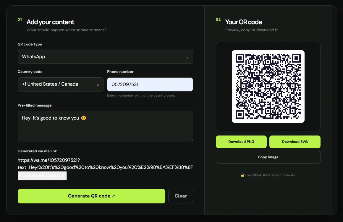 Whatsapp Prefilled Message for WhatsApp QR Code for Business